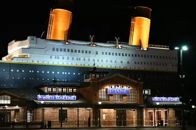 titanic museum at night