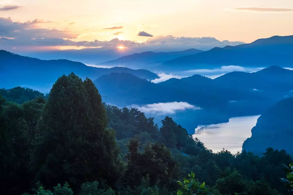 sunset in the Smokies