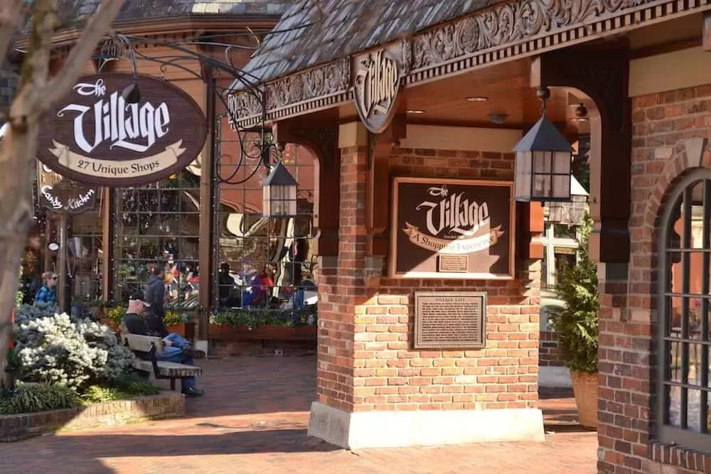 The Village sign for Gatlinburg Shopping