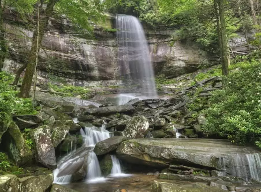 Rainbow Falls near Gatlinburg.