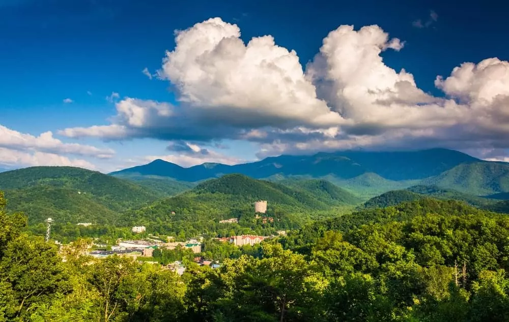 Stunning view of Gatlinburg and the Smoky Mountains.