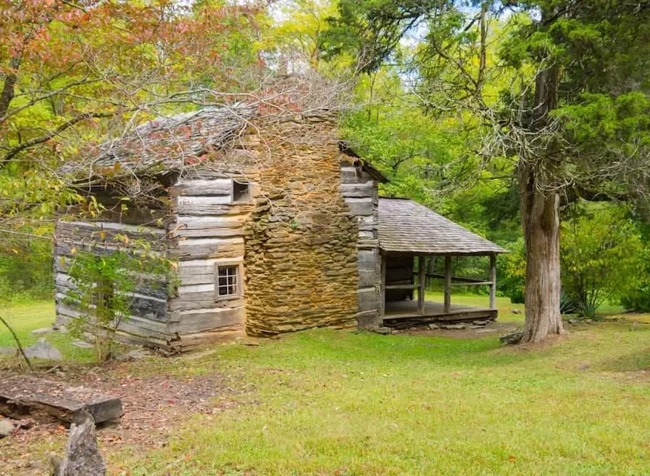 The Walker Sisters Cabin in the Smoky Mountains.