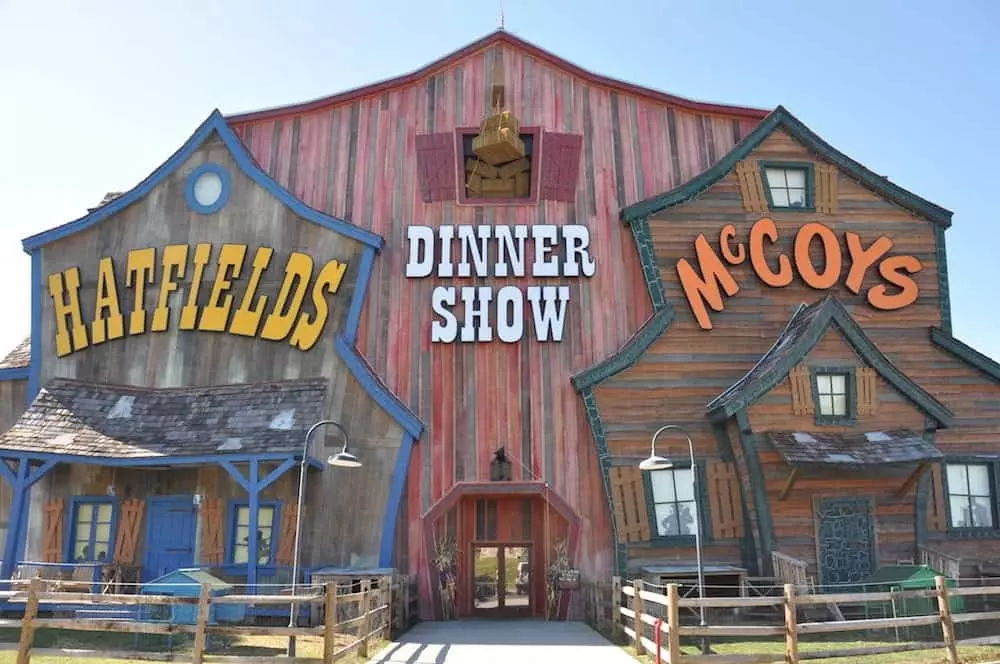 The outside of the Hatfield & McCoy show in Pigeon Forge.