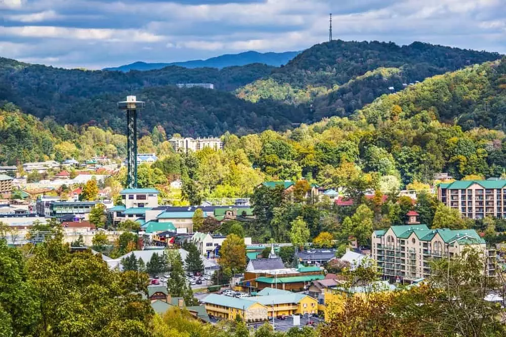 view of downtown Gatlinburg