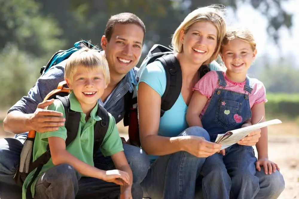 Family hiking, one of the most popular things to do in Pigeon Forge in the summer.