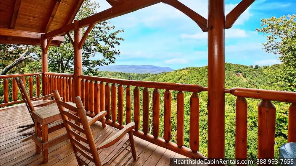 Incredible view from the porch of a secluded Pigeon Forge cabin.