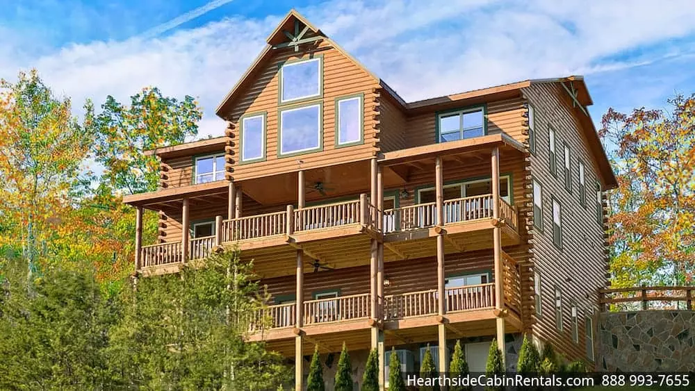 view of Pigeon Forge luxury cabin Black Bear