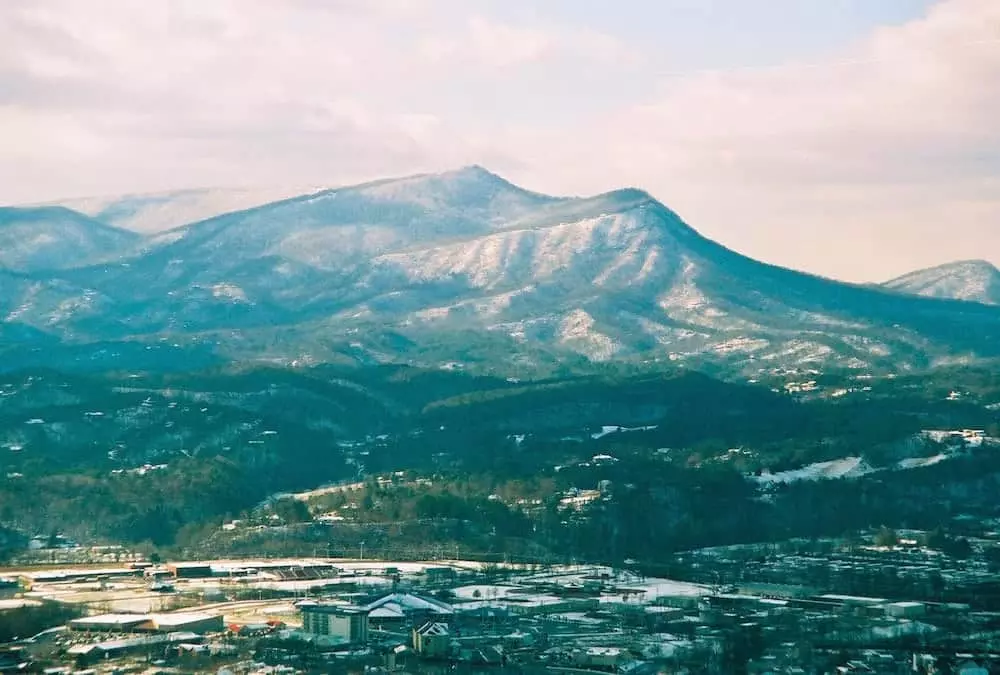 View from some Pigeon Forge cabins near the Parkway.