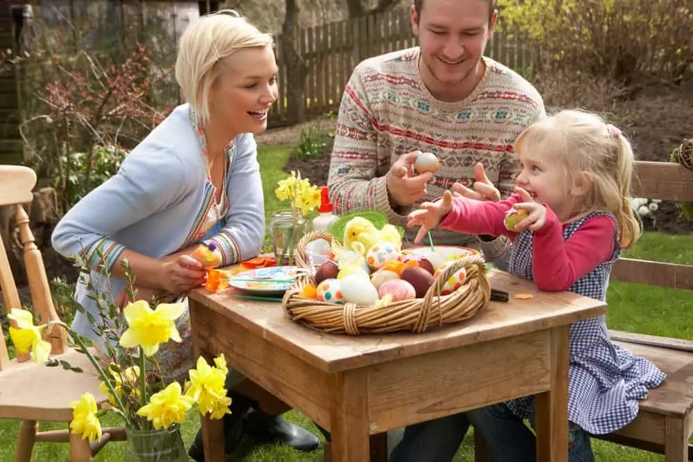 Family staying at a Gatlinburg Luxury Cabin for Easter