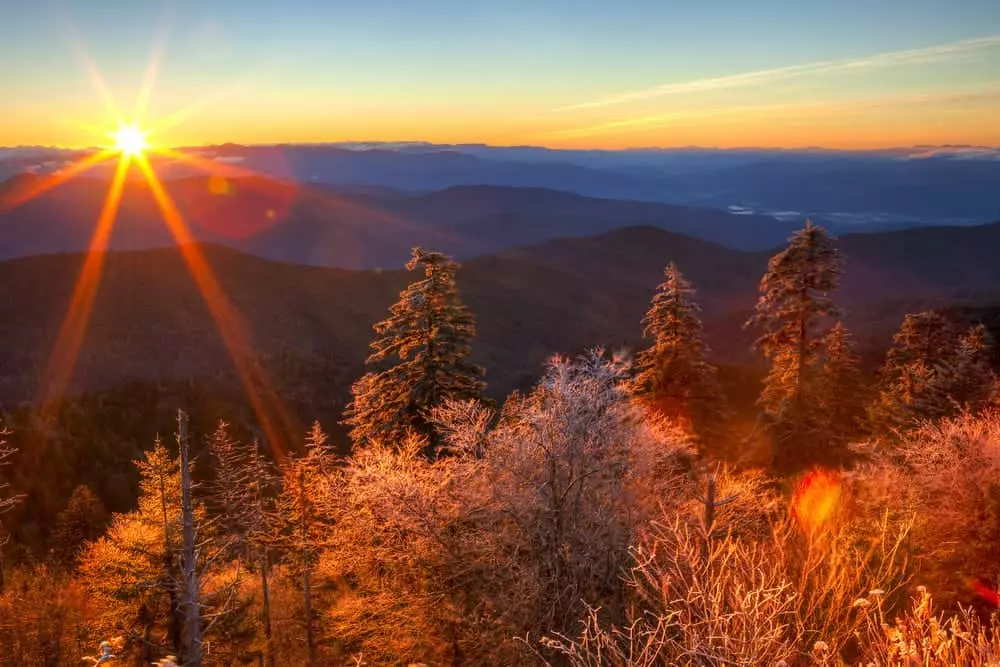 Sunrise in the Great Smoky Mountains Naitonal Park