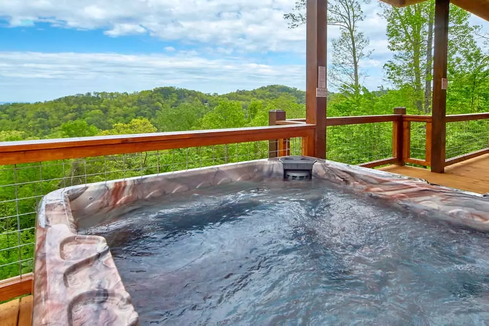 hot tub in preserve pool lodge