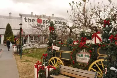 apple barn at christmas