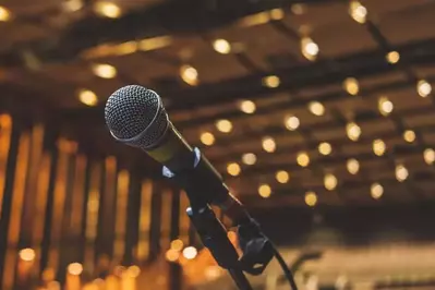 microphone on a stand