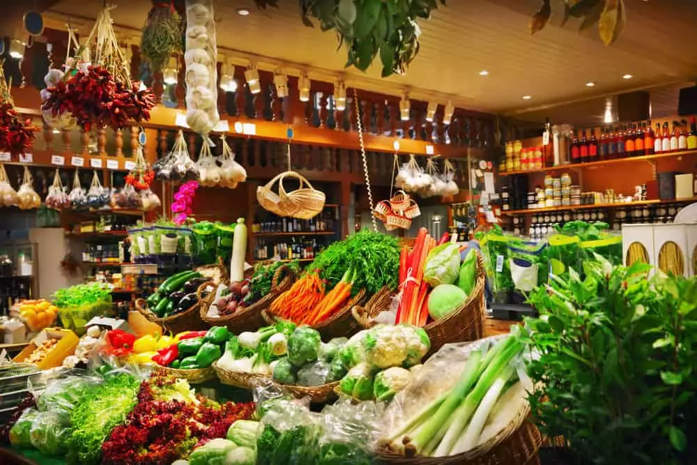 produce section in market