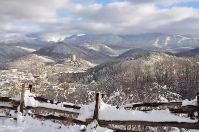 gatlinburg overlook in winter