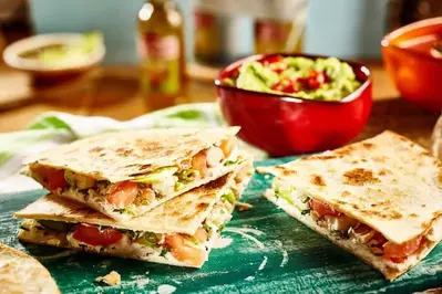 quesadillas and guacamole