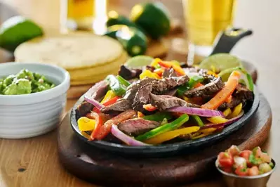 beef fajitas with gaucamole