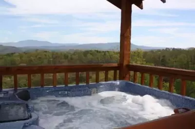 hot tub in a cabin