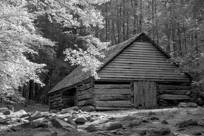 A historic cabin in Cades Cove.