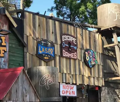 The exterior of Gatlin's Escape Games.