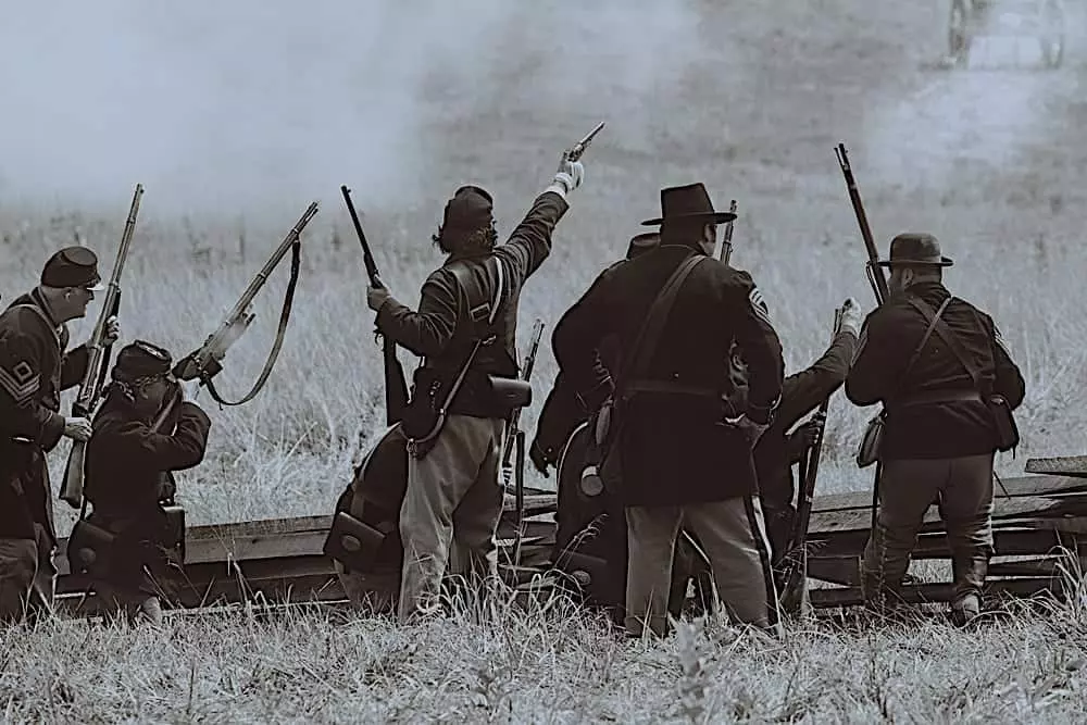 A Civil War reenactment.