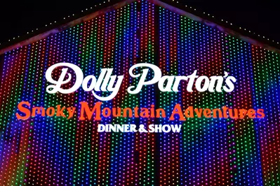 Dolly Parton's Smoky Mountain Adventures xmas lights