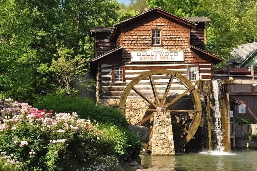 Scenic photo of the Dollywood Grist Mill.