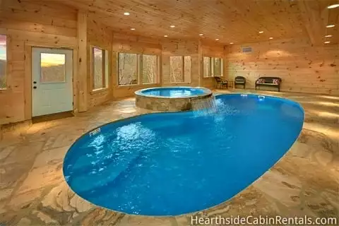 Indoor pool at Cooper Cove Pigeon Forge cabin rental