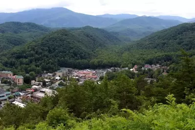 view from Gatlinburg sky lift