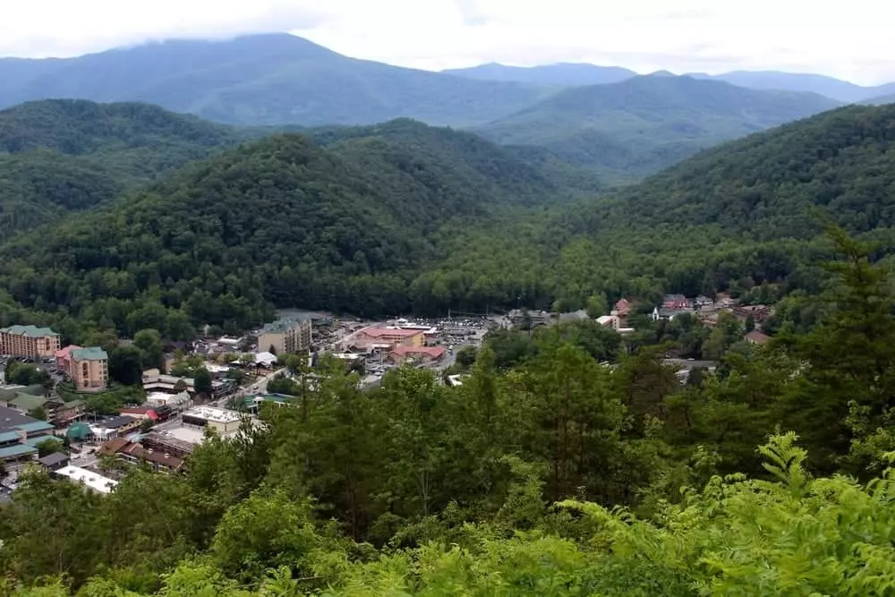 view from Gatlinburg sky lift
