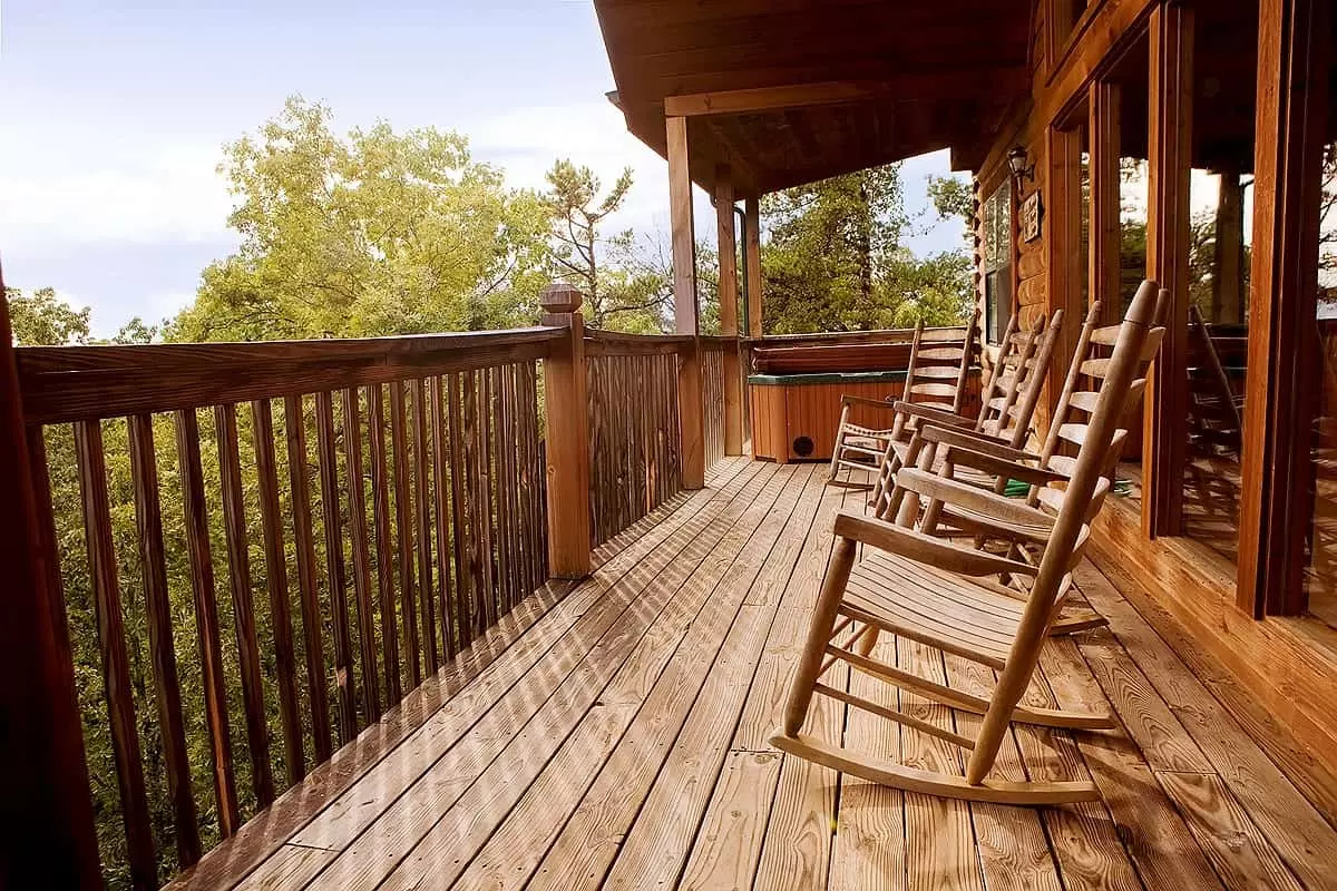 Take in the mountain views in our 4 bedroom cabins