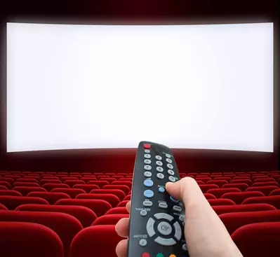 TV remote controlling movie screen