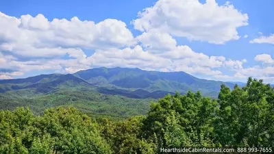 Incredible photo taken from our Gatlinburg cabins with mountain views.