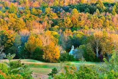 historic area in the Smoky Mountains in fall