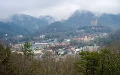 Gatlinburg TN in winter