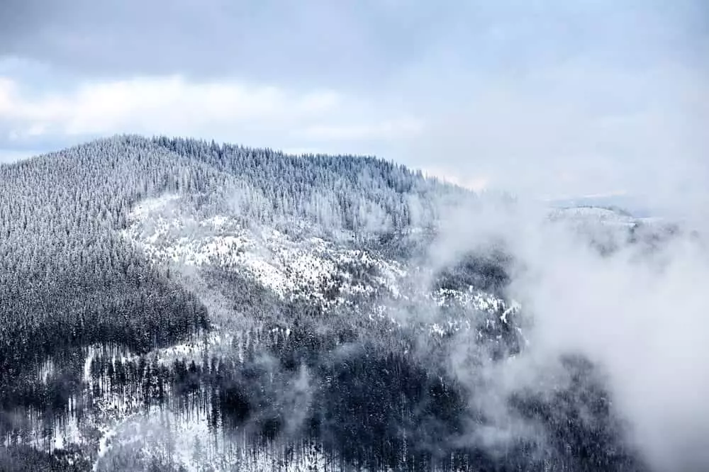 snow covered Smoky Mountains