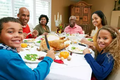 family spending Thanksgiving in a Pigeon Forge cabin