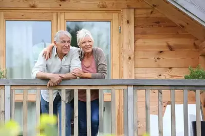 couple at a Gatlinburg cabin