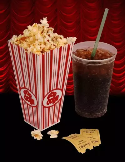 movie theater popcorn inside a Gatlinburg cabin with a home theater room