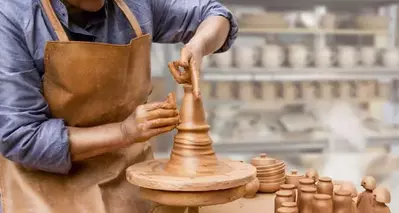 Making Pottery at Pigeon River Pottery at The Old Mill in Pigeon Forge.