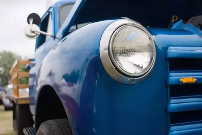 Classic blue pickup truck