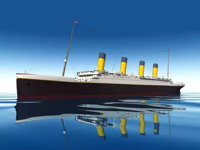 Titanic on the ocean