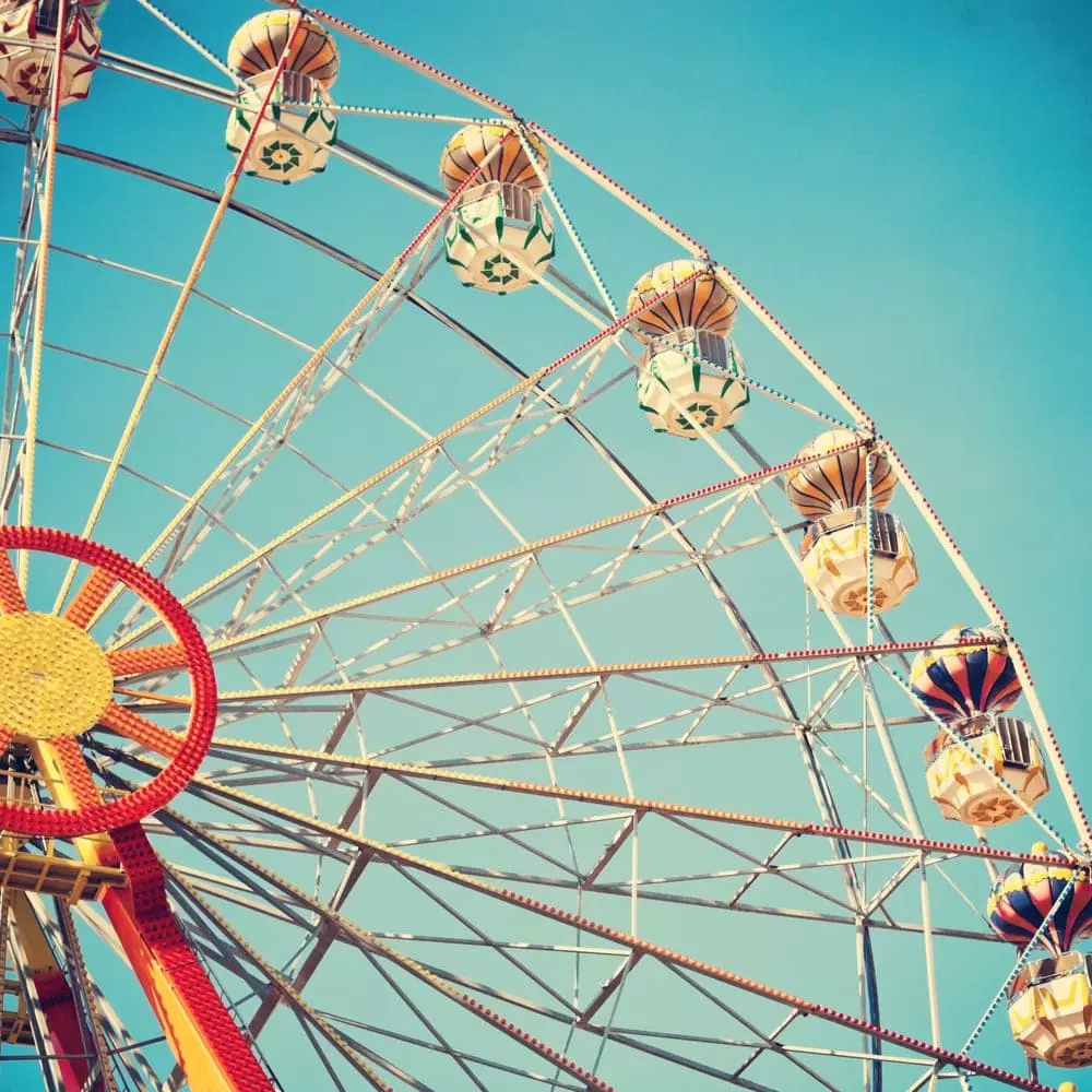 Vintage style ferris wheel picture