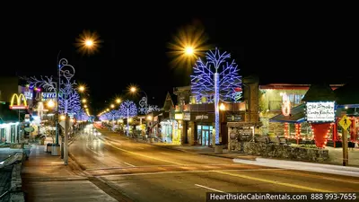 view of downtown Gatlinburg TN