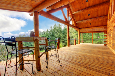 peaceful mountain view from Smoky Mountain log cabins Townsend TN