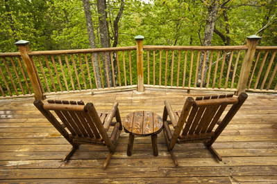 relaxing outside Gatlinburg vacation homes