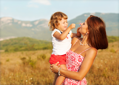 mom and daughter during Pigeon Forge family vacation