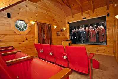 Smoky Mountain Getaway theater room Smoky Mountain luxury rentals