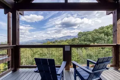 view from yonder mountian lodge cabin