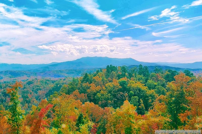 Scenic Smoky Mountain View from A Grand View Lodge cabin in Pigeon Forge